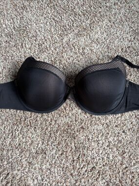 Victoria's Secret Black Padded Bra with Mesh Detail